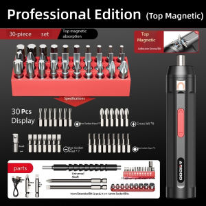 [SG]Precision Rechargeable Electric ScrewdriverCordless Screw Driver Tool Kit with Cross Flat Bits