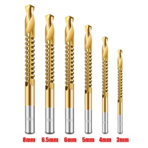 Serrated Latte Art Drill Bit Electric Hand Drill Model Twist Multi-Functional Slot Broaching Wood working Saw