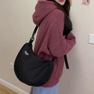 IELGY dumpling bag womens Japanese casual sports style large capacity canvas bag