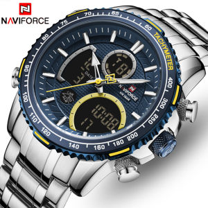 NAVIFORCE Brand Mens Watches Top Luxury Fashion Chronograph Quartz Calendar and Week Display Men Sport Waterproof Watch