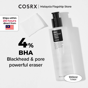 COSRX BHA Blackhead Power Liquid Toner 100ml 4% BHA Exfoliating Toner Remove Blackheads Control Excess Sebum Refine Enlarged Pores Gentle Chemical Exfoliation Hydrating While Cleansing For Oily Acne-Prone Skin