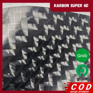 Kulit Motif Karbon Super 4D Jok Motor Mobil Lembaran Gulungan Tebal Premium Termurah