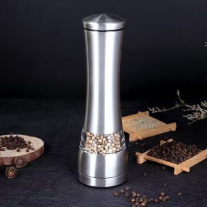 304 stainless steel manual pepper grinder kitchen tool sea salt sesame home grinder black pepper powder grinder bottle