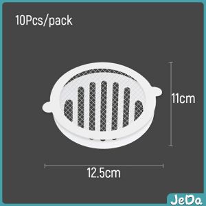 JD 10Pcs/pack สติกเกอร์ตาข่ายปิดฝาท่อ กรองเส้นผม กันเศษผม เศษอาหาร ลงท่อน้ำทิ้ง Drain Sticker