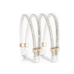 Tali Kasut Anti-Gelincir 1 Pairs Elastic Straps High Heel Anti-Loose Adjustable Shoes Bands Fixing Shoelace Crystal Tali Kasut Anti Tanggal 防滑鞋带