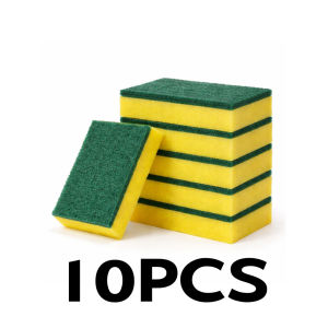 5PCS Dishwashing Sponge Scrub Pad Double Sided Kitchen Cleaning Sponge for Dishes Pots Pans Sink Home Household Use