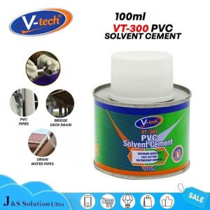 V-Tech 100ml PVC Solvent Cement V-Tech PVC Pipe Glue PVC Gam PVC Pipe Adhesive / Gam Paip PVC VT300