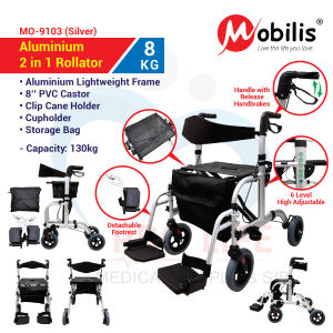 Mobilis Aluminium 2 in 1 Rollator MO-9103
