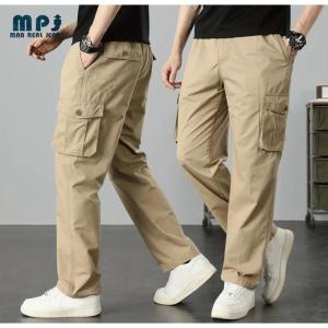 Cargo Pants for Men Jogger Pants Casual Military Long Pants Outdoors 6 Pocket Straight Wide Leg Trousers for Men