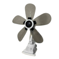 Black 5 Leaves Portable Clip Electric Fan. 