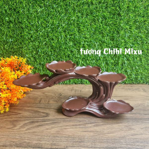 Bộ 05 Tượng Ngũ Phúc Cao Cấp Kết Hợp Phong Cách Phương Đông & Hiện Đại Kèm Chân Đế Vòng Cung