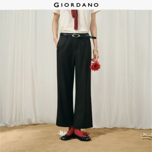 Giordano Women High waist slim fit ankle length bootcut pants Free Shipping 18426810