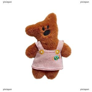 [COD] yixiayun Cartoon Bean Bear Plush Toy Lovely Bear Stuffed Doll Keychain Pendant Plush Doll Couple Bag Charms Children Gift