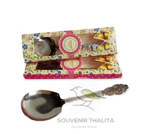 Thalita Souvenir Pernikahan isi 25 pcs CENTONG STAINLESS KEMAS BOX sofenir unik sovenir murah bermanfaat