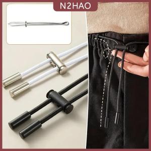 N2HAO 2m mạnh mẽ ban nhạc đàn hồi Sweatpants Eo Dây Rút Dây đeo với luồng thiết bị dây khóa Stopper DIY may ban nhạc phụ kiện