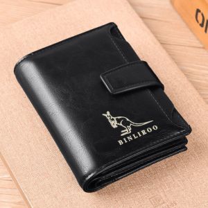 Anti-Identity Theft Wallet Fashion Leather Large Capacity Card Holder Multi-Card Slot Casual Mini Purse Business Short Wallet Student Men