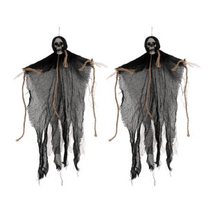 2pcs Halloween Skeletons Specter Skull Specter Ornament Hanging Specter Props Party Supplies For Halloween Decoration