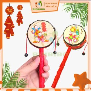 Đồ chơi trống lắc cầm tay cho bé mẫu trò chơi dân gian truyền thống- Binbibo