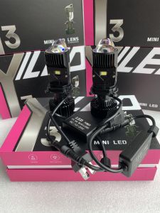 LED Bi Cầu Mini mắt ếch Y3 lắp oto - xe máy Chân H4 Siêu Sáng siêu bền