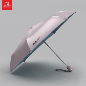 LORDWEY & OLYCAT Flat Sun Umbrella Clear Titanium Silver Automatic Umbrella Rain Women Anti UV Travel Folding Umbrellas