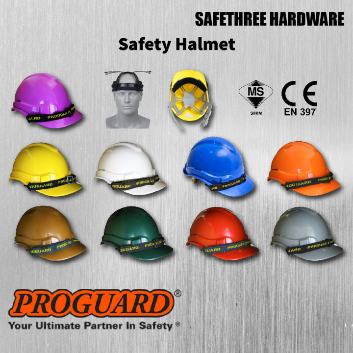 Proguard Industrial Safety Helmet (Sirim Certified) Yellow, White, Blue ...