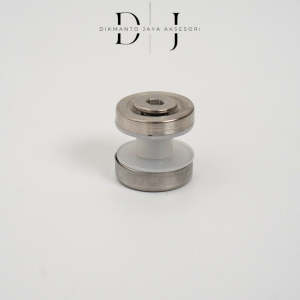 Baut Kaca Diameter 25 mm Stainless Steel 201 (Tiang Railing Kaca)(Baut Kaca) (Penjepit Kaca) (Braket) (Sayap Jepit)