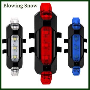 Blowing Bicycle Light LED Waterproof Rear Tail Light USB Rechargeable Bike Light Mount Cycling Safety Warning Light Bicycle Accessories