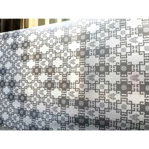 (ẢNH THẬT) Decal dán kính họa tiết ô vông trắng đen sẵn keo dán phòng khách phòng ngủ tolet