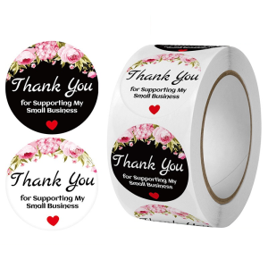 FYHL0596 Stiker Label Thank you Roll 500 Pcs Stiker Thank you Tempel