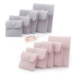 WSRYHDFE Buổi tiệc lễ cưới Nhẫn Botton Bộ nhớ bông tai Bao bì Bao bì quà tặng Túi trang sức Túi nhung