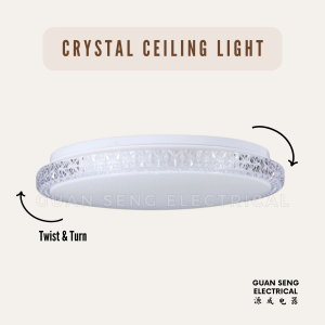 Crystal LED Ceiling Light 24W 36W - Daylight 3 Tone | Guan Seng Electrical