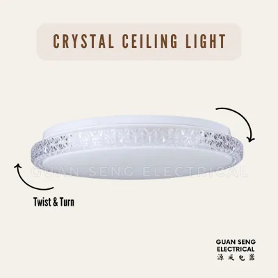 Crystal LED Ceiling Light 24W 36W - Daylight 3 Tone | Guan Seng Electrical