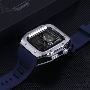 Modification Mod Kit Dây đeo Có Khung Cho apple watch band 9 8 45mm 44mm iWatch Series 9 8 7 6 SE2 5 4 Khung Kim Loại Sang Trọng