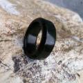 Ring Cincin Natural Giok Black Jade Aceh Terapi Nempel Magnet Minimalis. 
