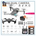 【COD&24H to ship】2025 New E88 Pro Drone 4K HD dual camera WiFi remote control portable mini drone record video Chargeable Folding. 