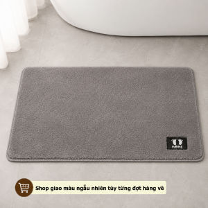 Thảm Lau Chân Home Họa Tiết Trơn Chất Nỉ Pha Len Mịn Thấm Hút Tốt Thảm Chùi Chân Đế Cao Su Chống Trơn Trượt Mềm Mại TIDO TIDO