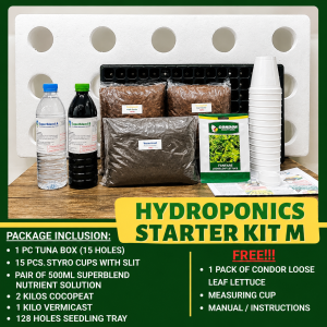 HYDROPONICS STARTER KIT M (15 HOLES TUNA BOX) - COMPLETE SET FOR BEGINNERS/READY TO USE/ WITH MANUAL/INSTRUCTIONS