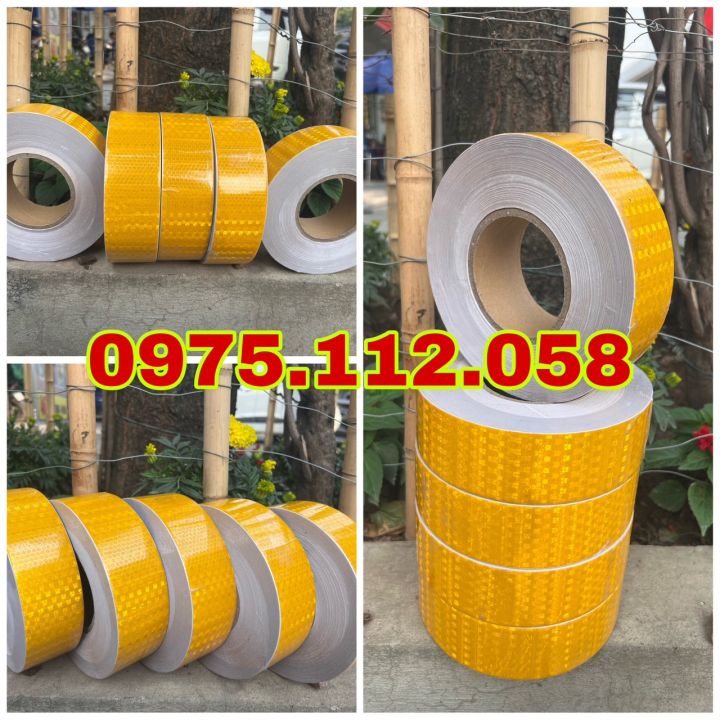 decal dán phản quang màu vàng,dây phản quang dán