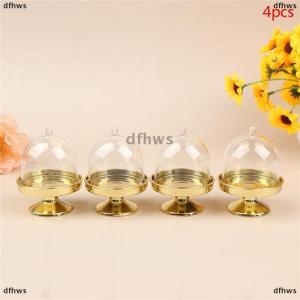 [COD] dfhws 4Pcs Clear Candy Dessert Holder Cupcake Display Stand Tray Wedding Gift Boxs