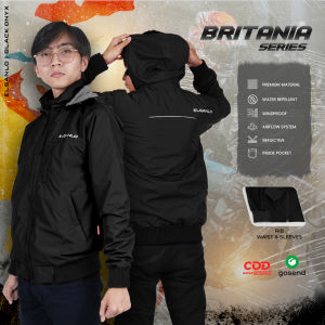 Jaket Hiking Outdoor Pria Windproof Britania Series Jacket Racing Motor Cowok Touring Kasual Pria Terbaru Ori Murah Original Premium New Model Jeket Hoodie Adventure Parasit Bahan Mesh Lining Adem Ga Bikin Gerah Distro Indonesia Kualitas Terbaik - ELGANLO