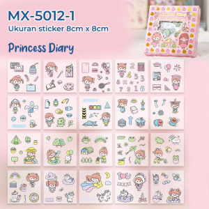 Sticker Aesthetic Kartun Korea Lucu Waterproof DIY Diarybook Scrapbook Aksesoris Kekinian MX-5012