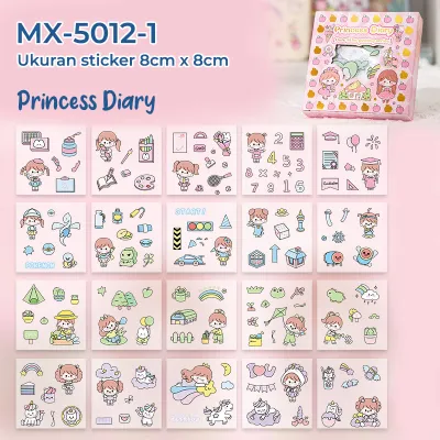 Sticker Aesthetic Korea Lucu 100 Pcs Waterproof DIY Deco Diarybook Tumbler Binder MX-5012
