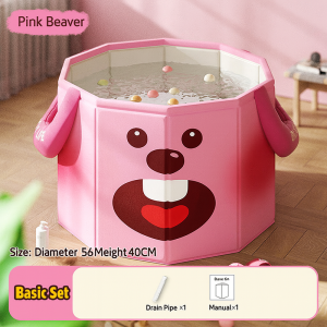 Orzbow Foldable Cartoon Bathtub for Kids and Adult Portable Foldable Baby Tub Easy Storage Cute Design Enjoy Home Spa