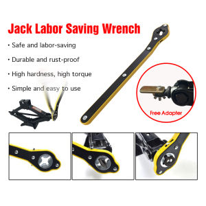 【🇲🇾Free adapter】Car Jack Labor Saving Wrench Ratchet Garage Tire Wheel Lug Handle Repair Tool Cross Wrench Rocker Jack Wrench