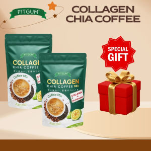 【FDA Approved】FITGUM Collagen Chia Coffee 3-in-1 Slimming & Energy Boost with Heart Health Benefits - Sugar-Free Organic Multipack