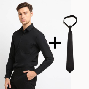 Kemeja Putih Polos Pria Slimfit Atasan Formal Cowok Lengan Panjang Kancing Putih Bahan Katun Premium
