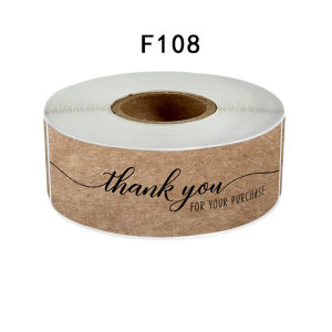 MILDPETAL 120PCS/Roll Quà tặng Trang trí gói Niêm phong phong bì Đề can giấy kraft Nhãn thủ công Kinh doanh Cảm ơn bạn đã đặt hàng nhãn dán