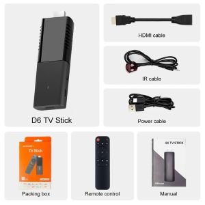 TV Stick กล่องดิจิตอล 4K แอนดรอยด์ทีวีสติ๊ก TV Box WiFi Android 11.0  ทีวีดิจิตอล 4+64GB Netflix/Youtube โหมดภาษาไทย