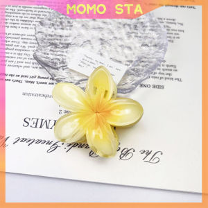 Bright  Plumeria Flower hair Clamp back of head bun grab shark clip  Fashion Ladies Hair Accesories