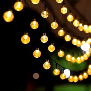12M Globe Solar Crystal Ball 100LED Bubble Solar String Light Waterproof Outdoor Light For Garden Camping for Christmas